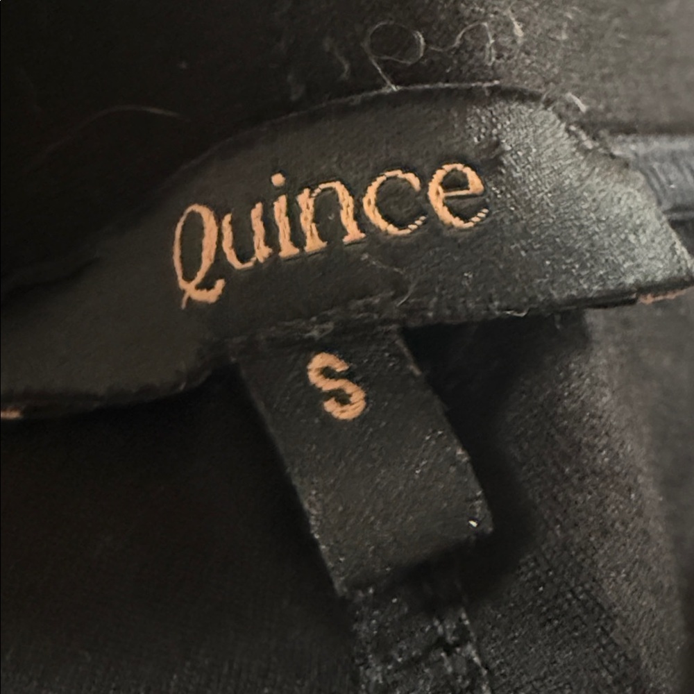 Quince Ultra Stretch Ponte Straight Leg Pants Sz S Black - Picture 5 of 5
